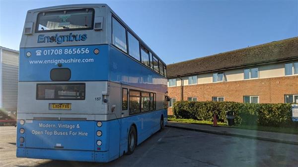 2004 Dennis trident 80 seater with seat belts.