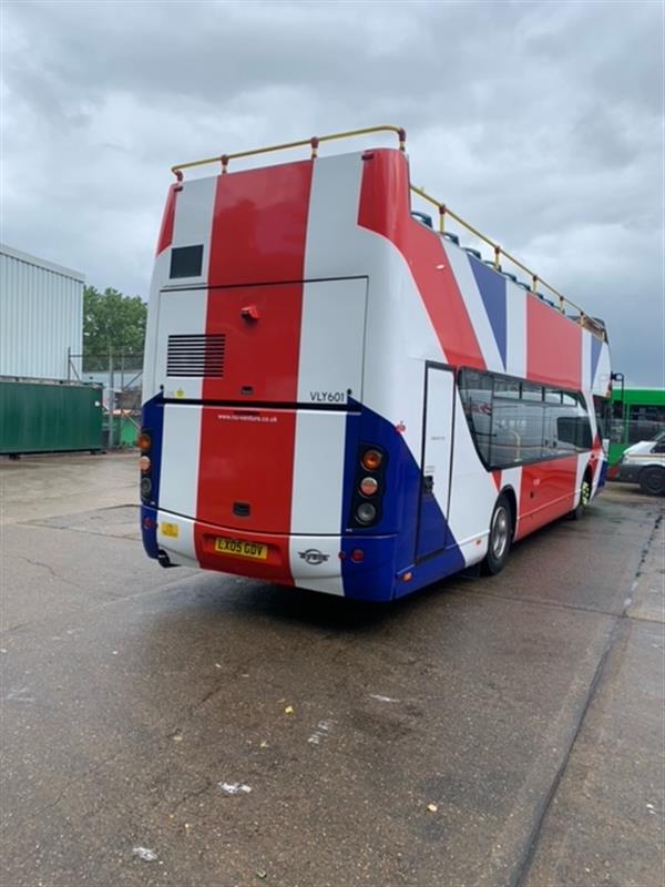 2005 Volvo B7 open top sightseeing bus. 2005 Volvo B7 open top sightseeing bus.
