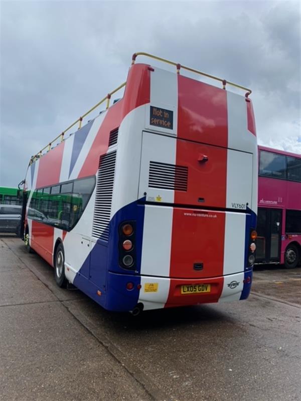 2005 Volvo B7 open top sightseeing bus.