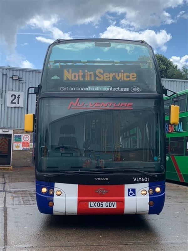 2005 Volvo B7 open top sightseeing bus. 2005 Volvo B7 open top sightseeing bus.