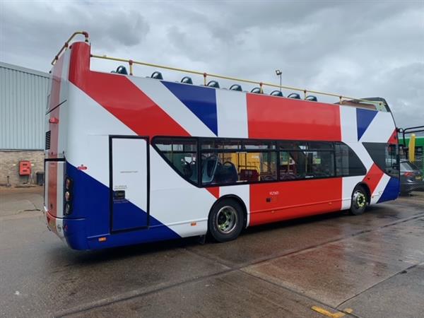 2005 Volvo B7 open top sightseeing bus. 2005 Volvo B7 open top sightseeing bus.