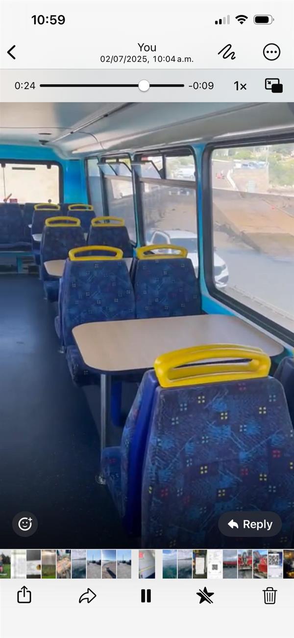 Mobile fish and chip ship with upper deck dining area. Mobile fish and chip ship with upper deck dining area.